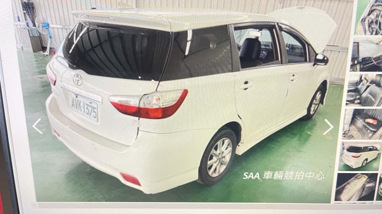 汽車保修廠自售 TOYOTA WISH 2012年無待修